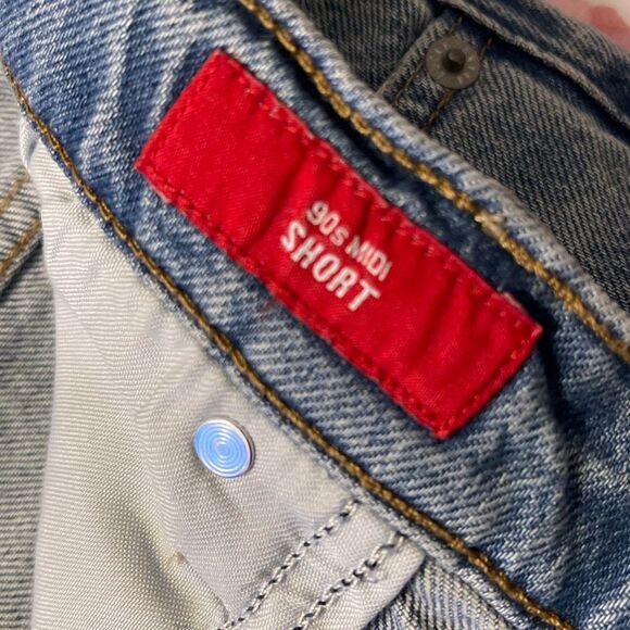 Lucky Brand Women’s 90’s Midi Short Cutoff Jeans Shorts - Picture 8 of 13